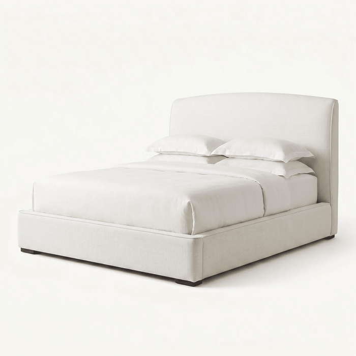 Soft Curved Upholstered Platform Bed