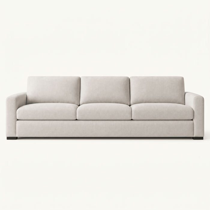 Contemporary Upholstered Three Cushion Sofa