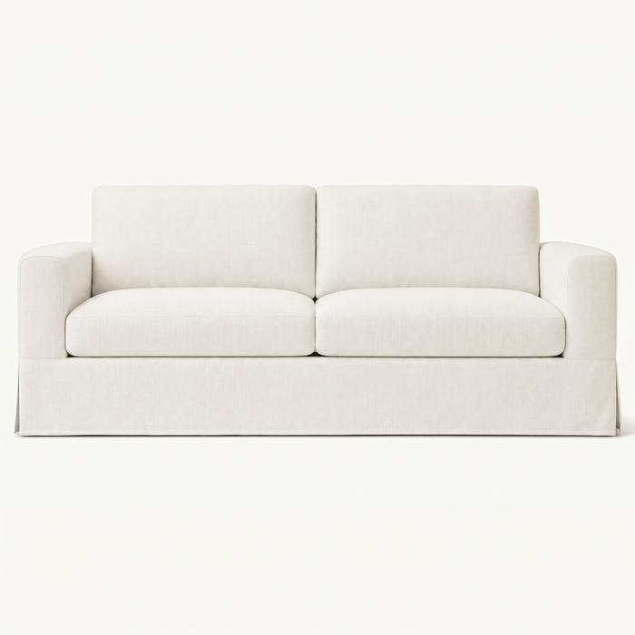 Contemporary Slipcovered Upholstered Lounge Sofa