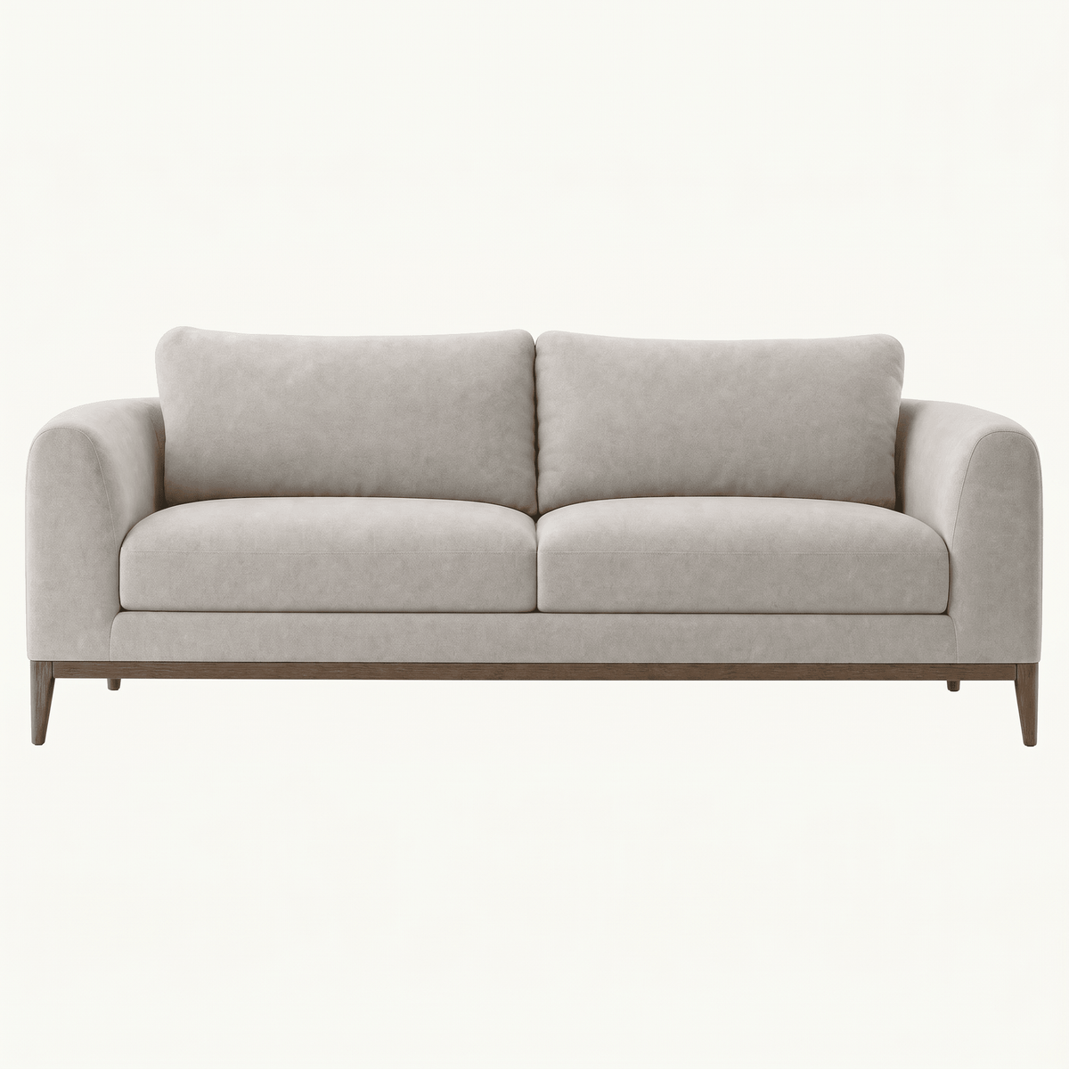 Modern Upholstered Living Room Sofa With Wood Base