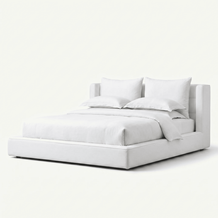 Low-Profile Square Arm Upholstered Platform Bed
