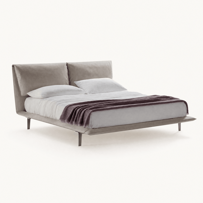 Wood Floating Low Platform Bed