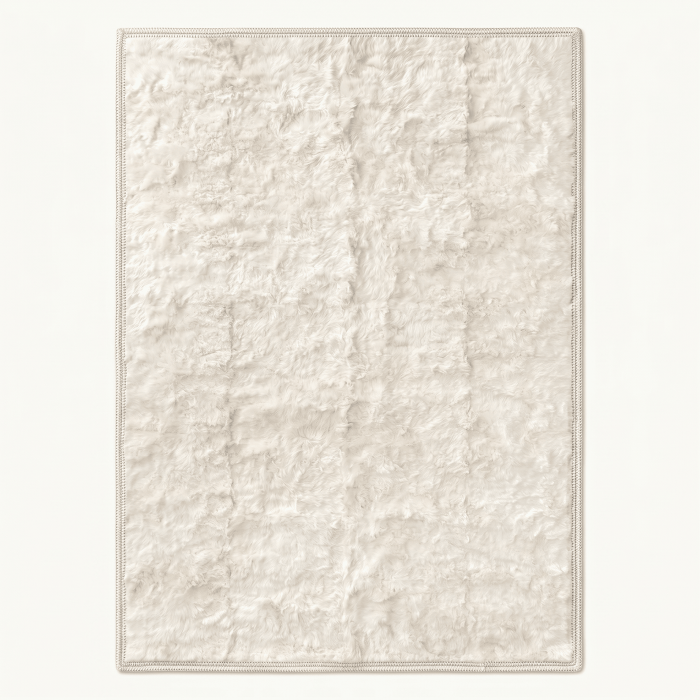 Fluffy Faux Wool Textured Area Rug