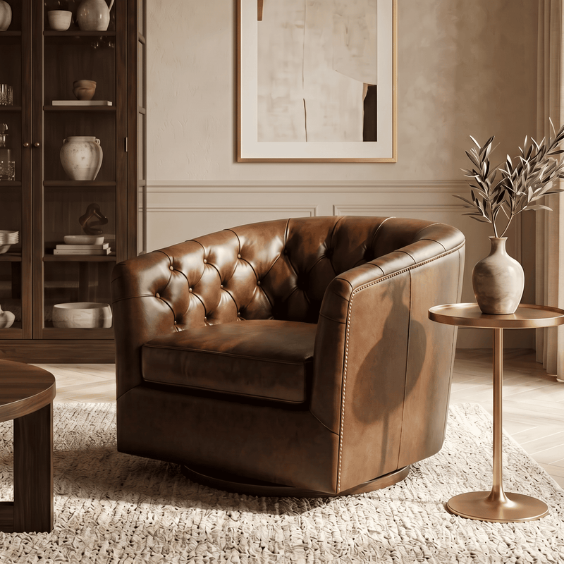 Leather Lounge Chairs