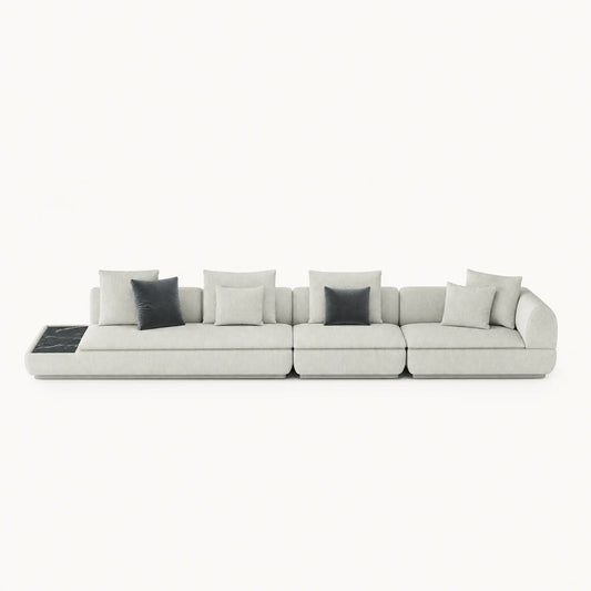 Marble Side Tray Modular Fabric Sofa