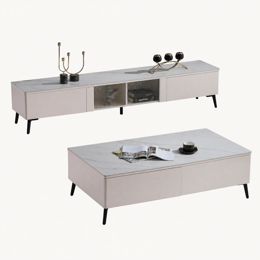 Minimal Open Shelf Media Console