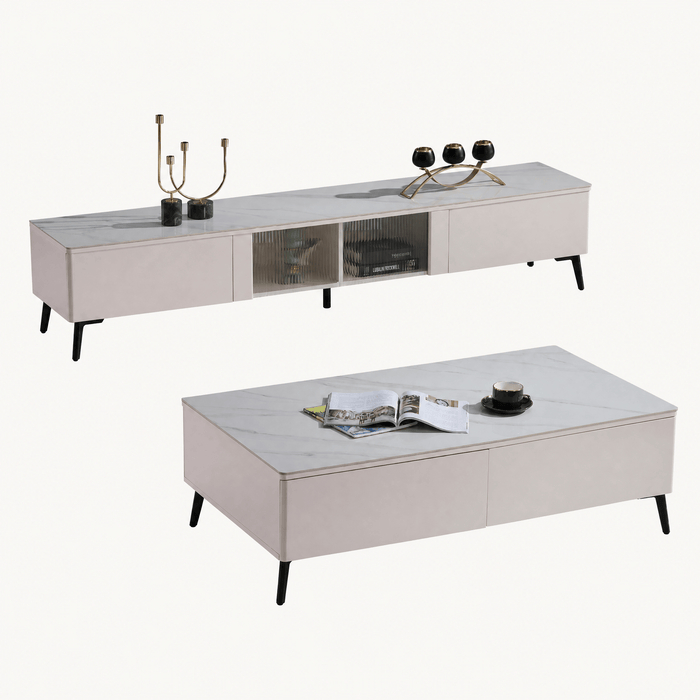 Minimal Open Shelf Media Console