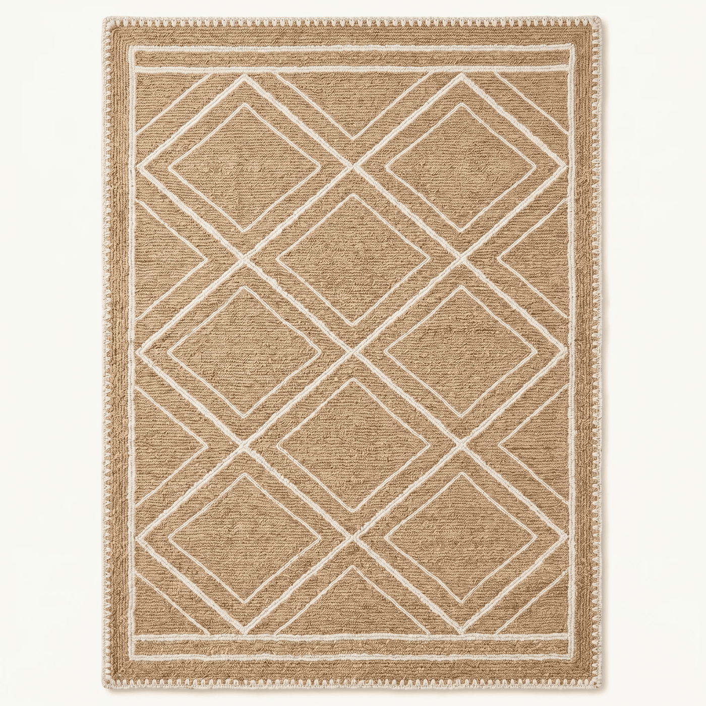 Geometric Pattern Natural Fiber Area Rug