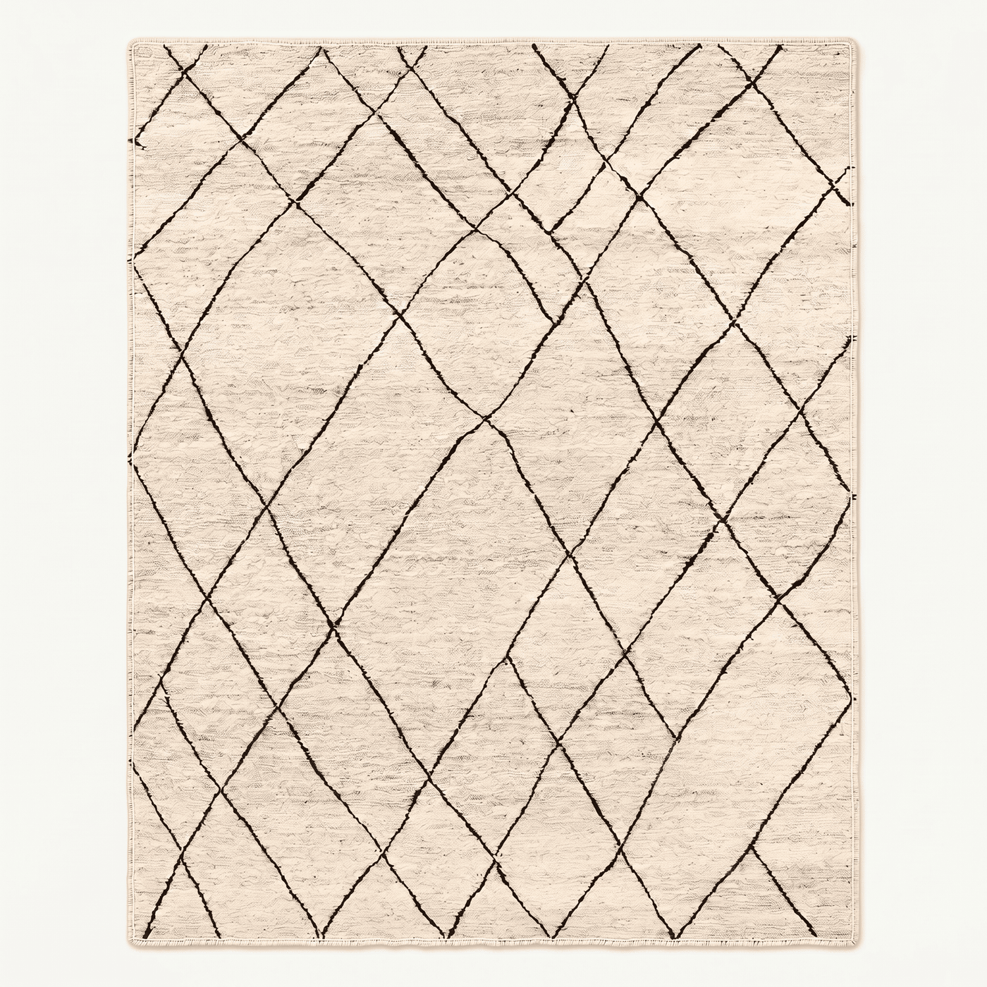 Diamond Pattern Natural Fiber Area Rug