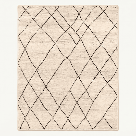 Diamond Pattern Natural Fiber Area Rug