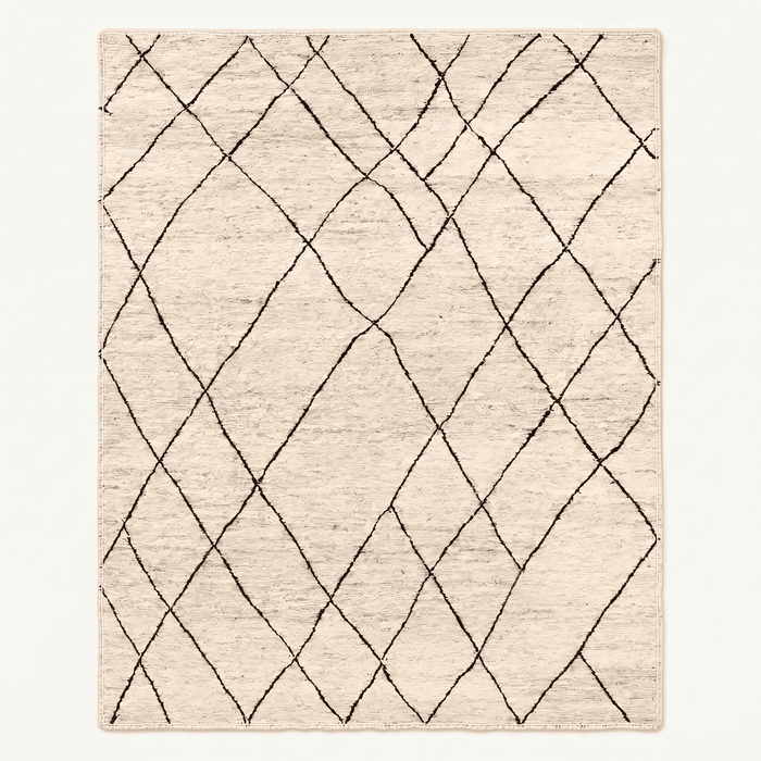 Diamond Pattern Natural Fiber Area Rug