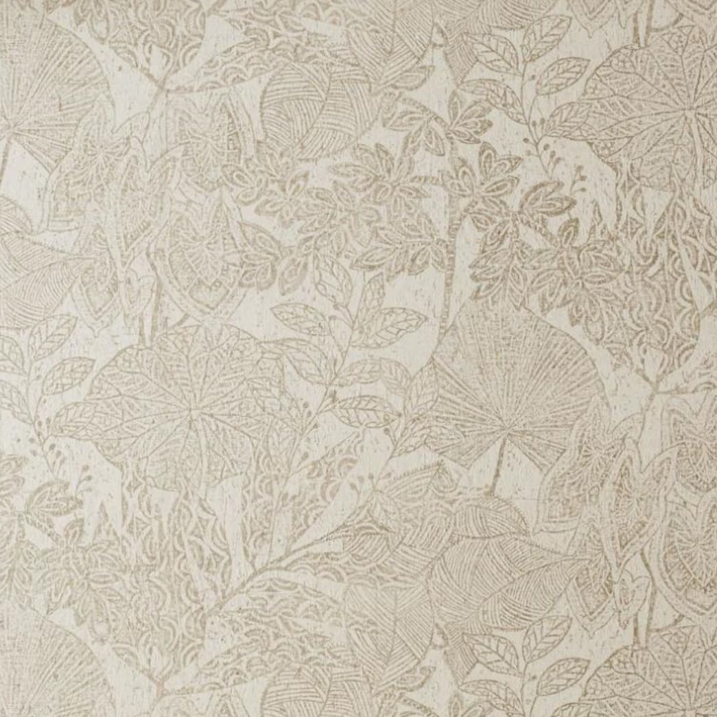 Ivory Botanical Relief Textured Feature Wallcovering