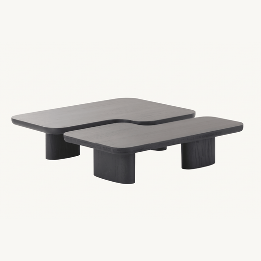 Metal Frame Glass Nesting Tables