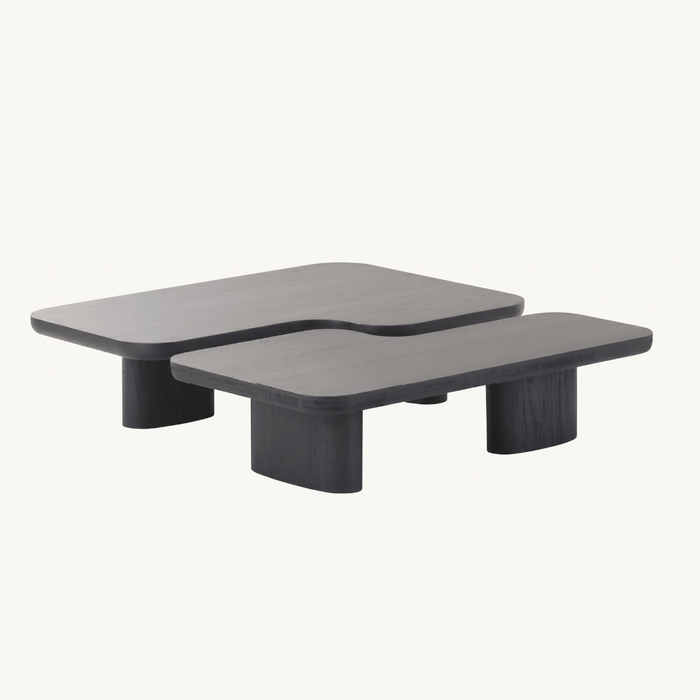 Metal Frame Glass Nesting Tables