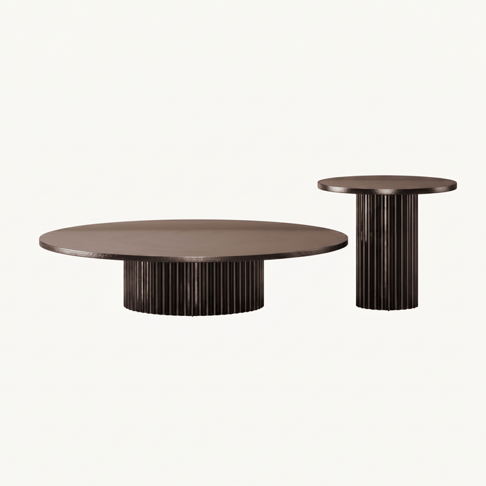 Round Stone Top Accent Tables