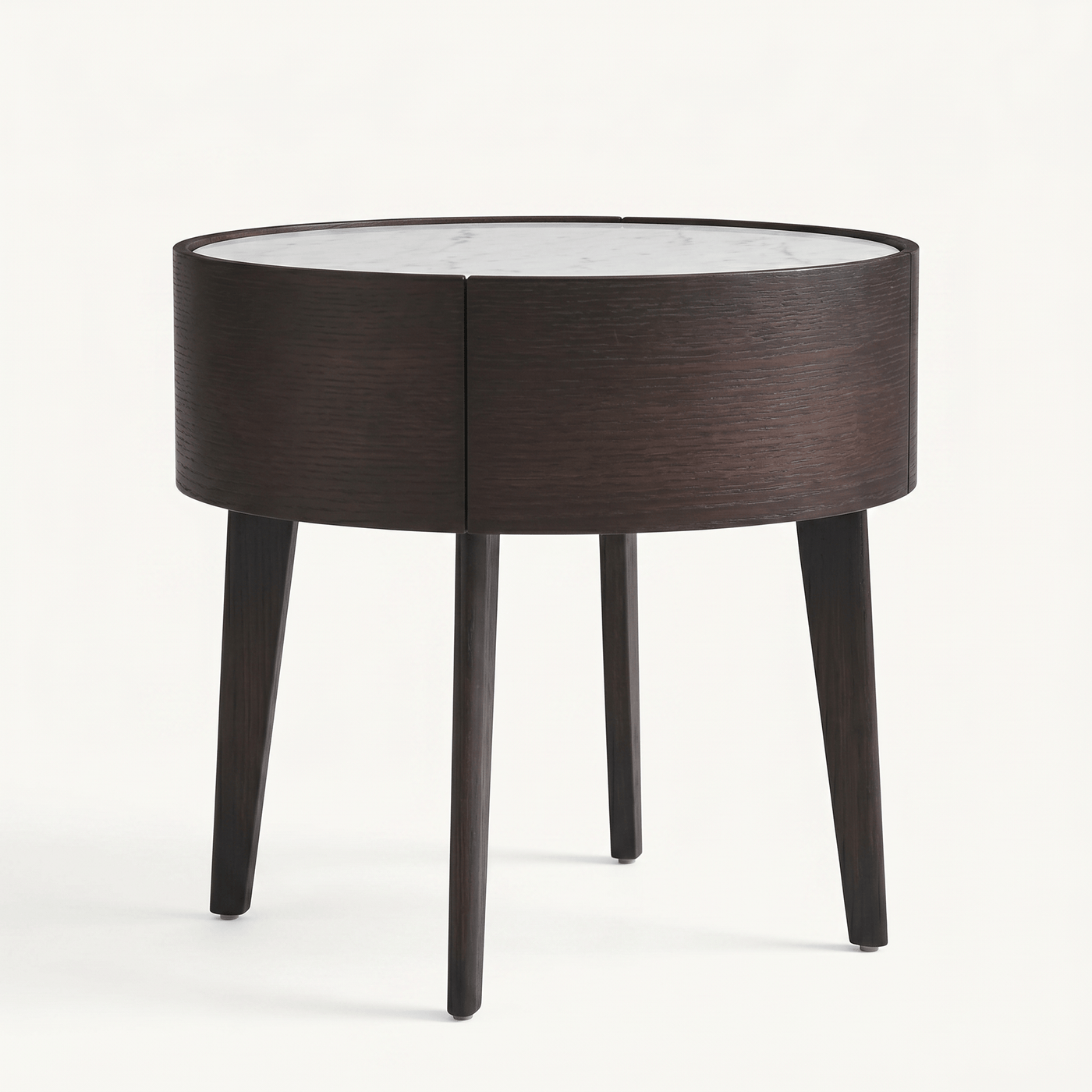 Fluted Wood Nightstand Drawer
