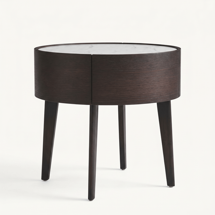 Fluted Wood Nightstand Drawer