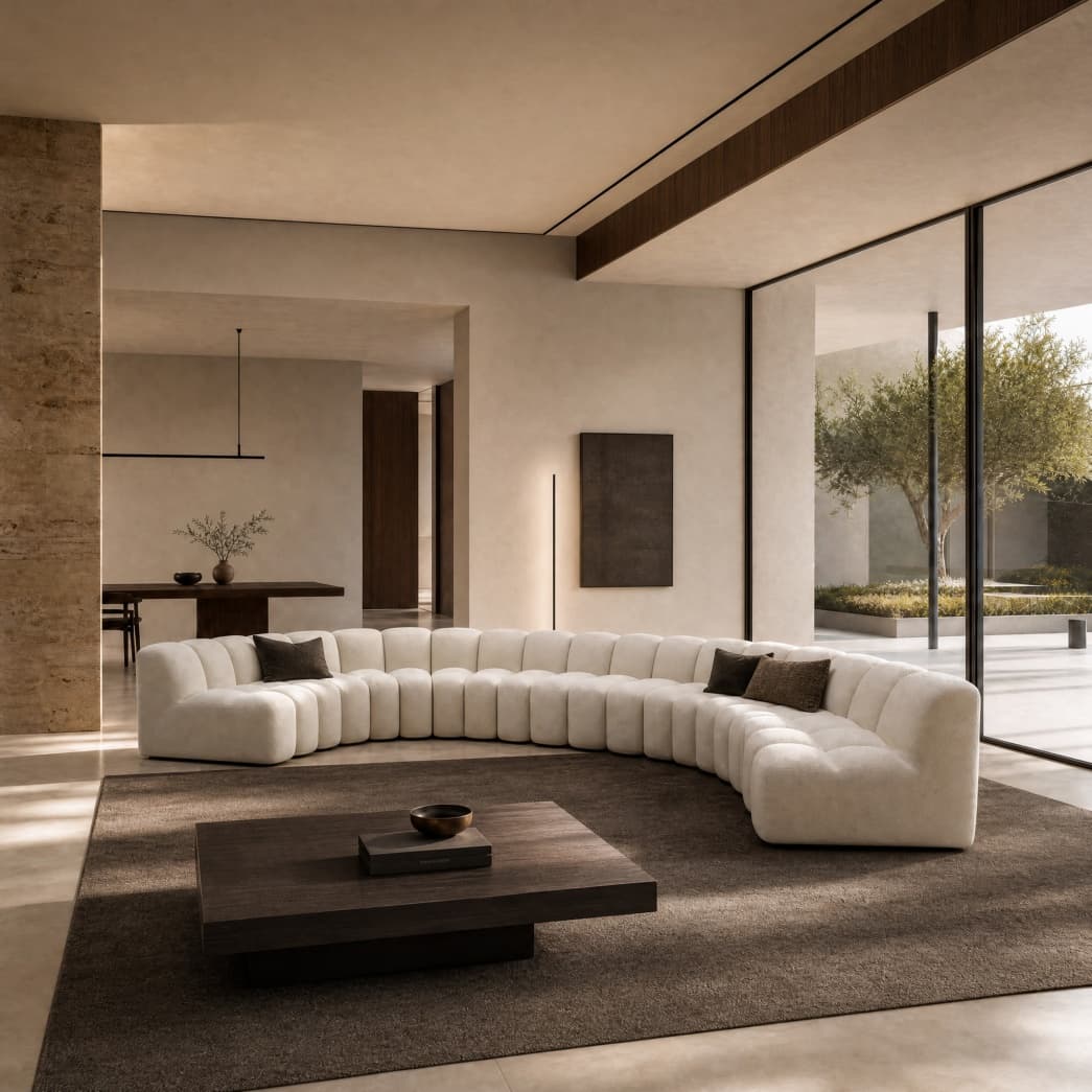 Sculptural Curved Sofas