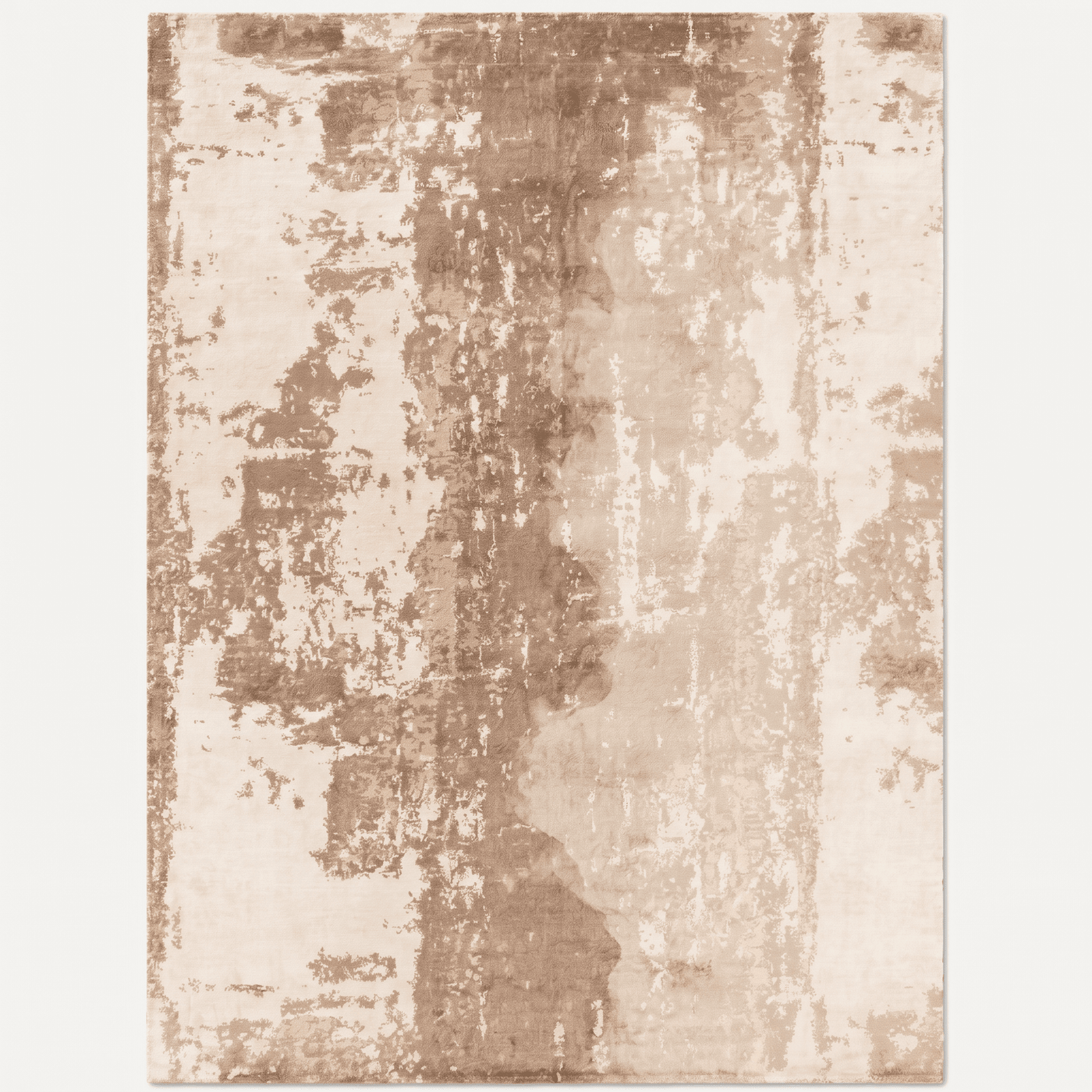 Abstract Distressed Pattern Viscose Area Rug