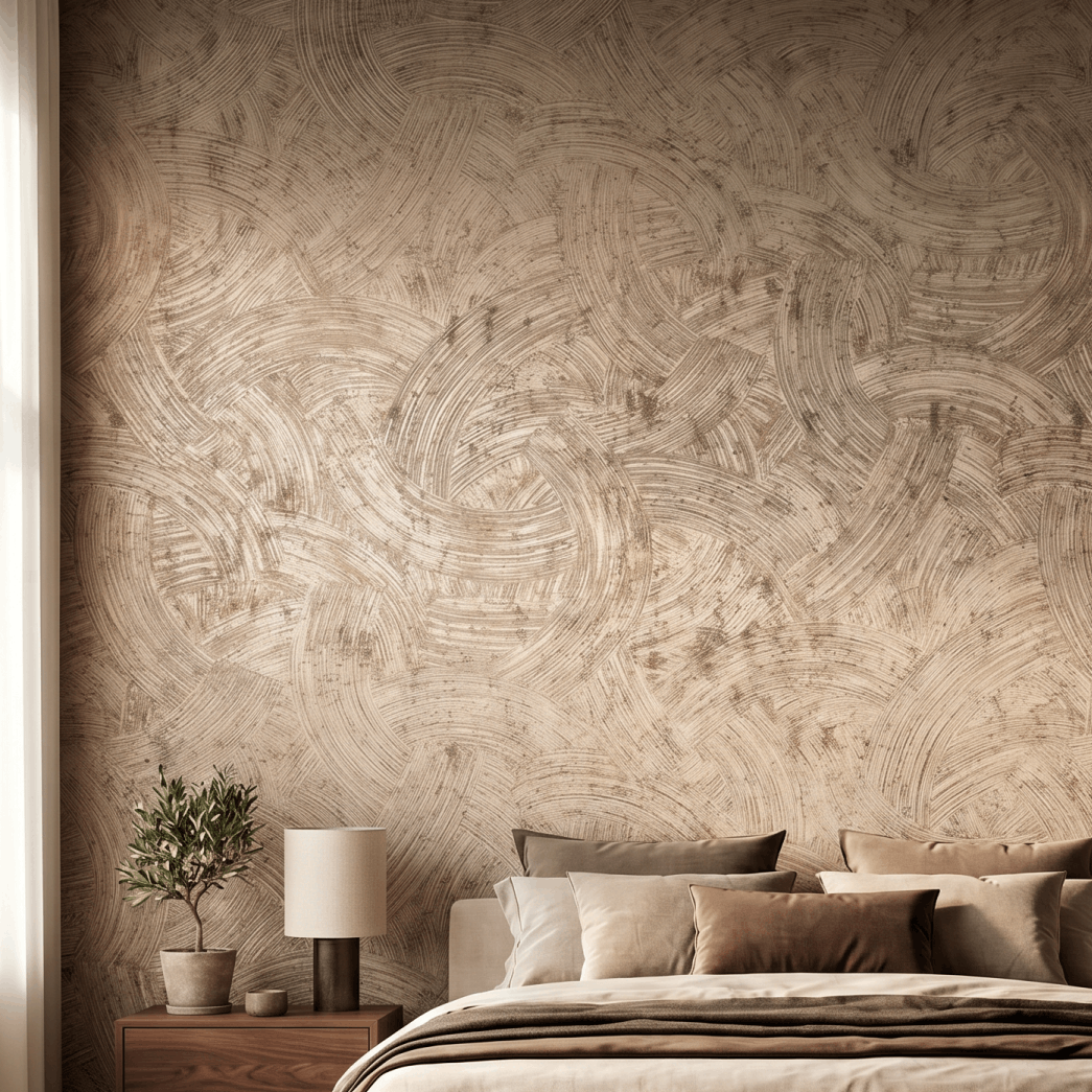 Interwoven Earth Brush Texture Wallpaper