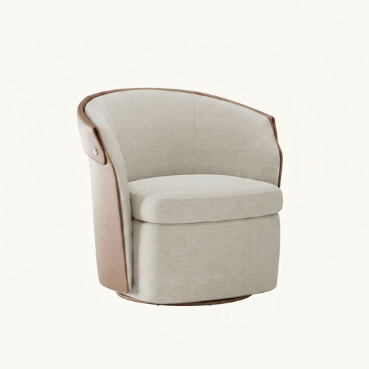 Fabric Swivel Accent Chair Pair