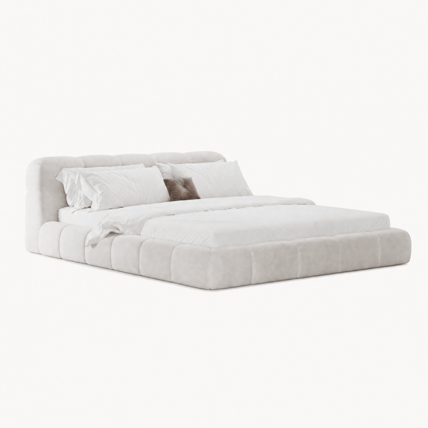 Channel Tufted Upholstered Bed