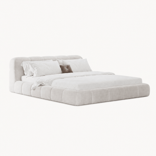 Channel Tufted Upholstered Bed
