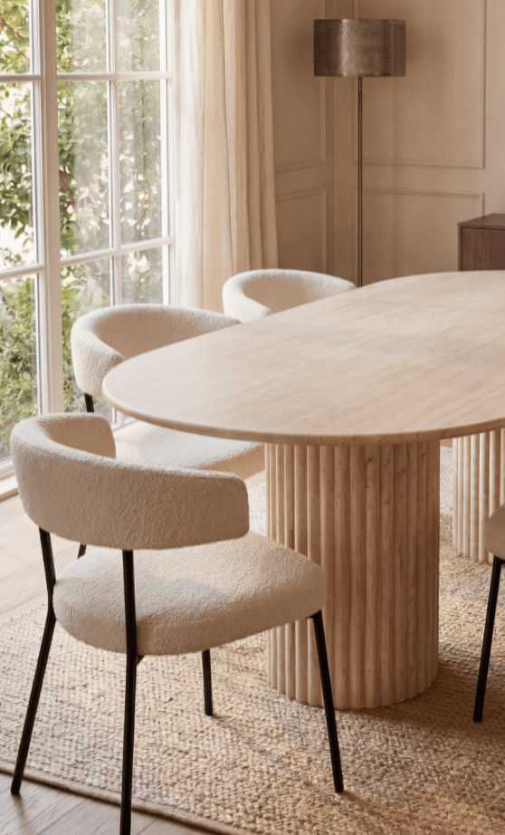 Warm Contemporary Dining Room