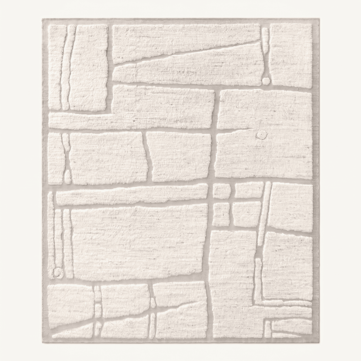 Abstract Block Pattern Plush Area Rug