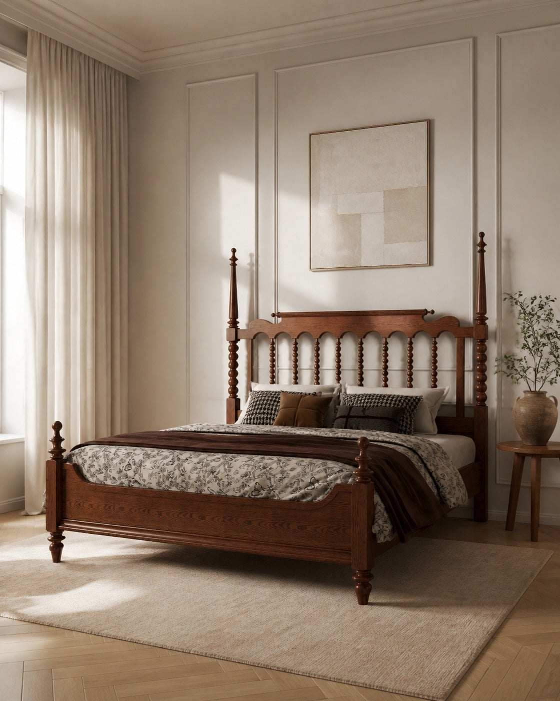 Yifan Bed in a finished interior.