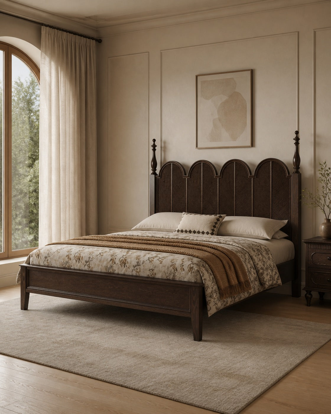 Talia Bed in a finished interior.