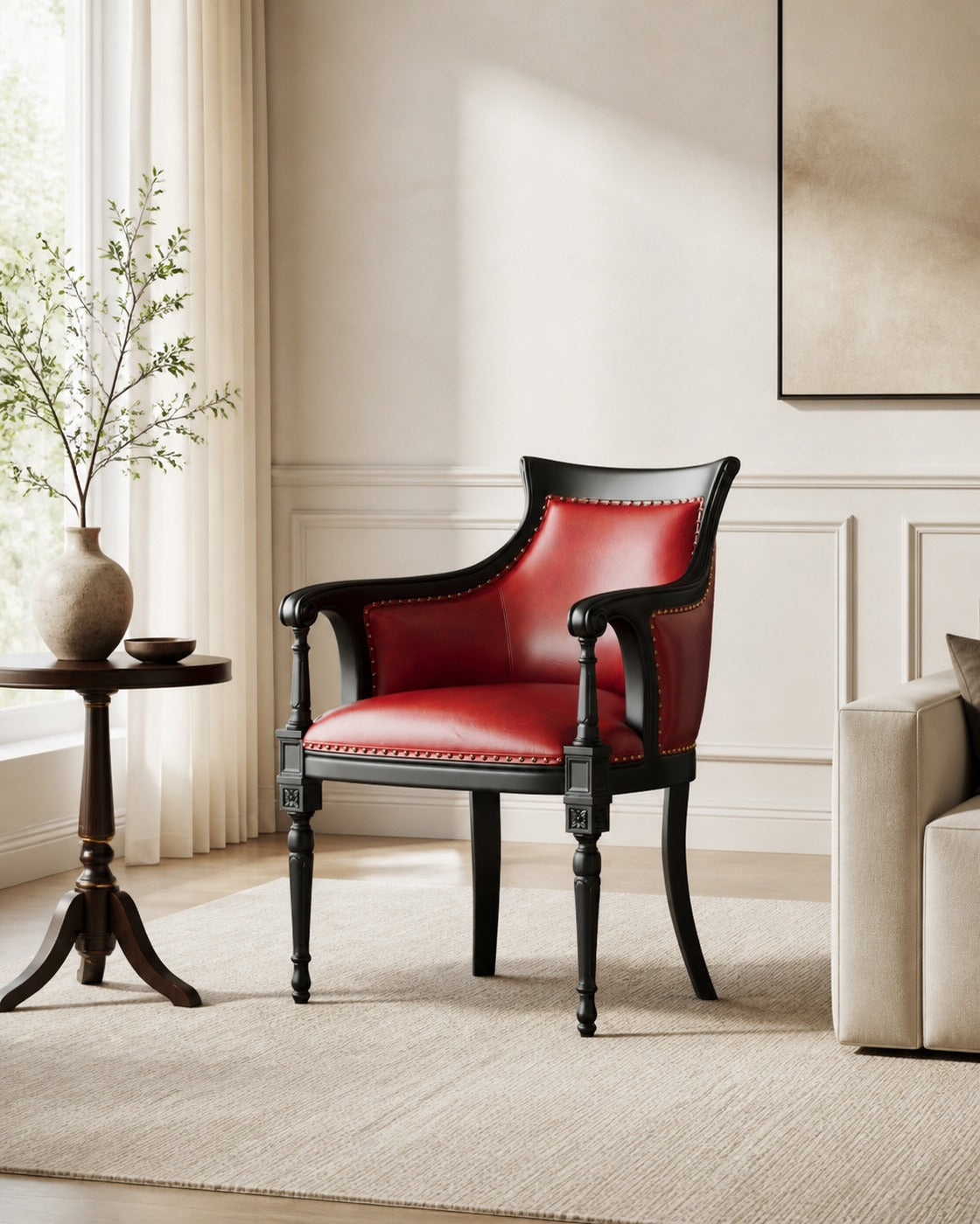 Kassandra Lounge Chair in a finished interior.
