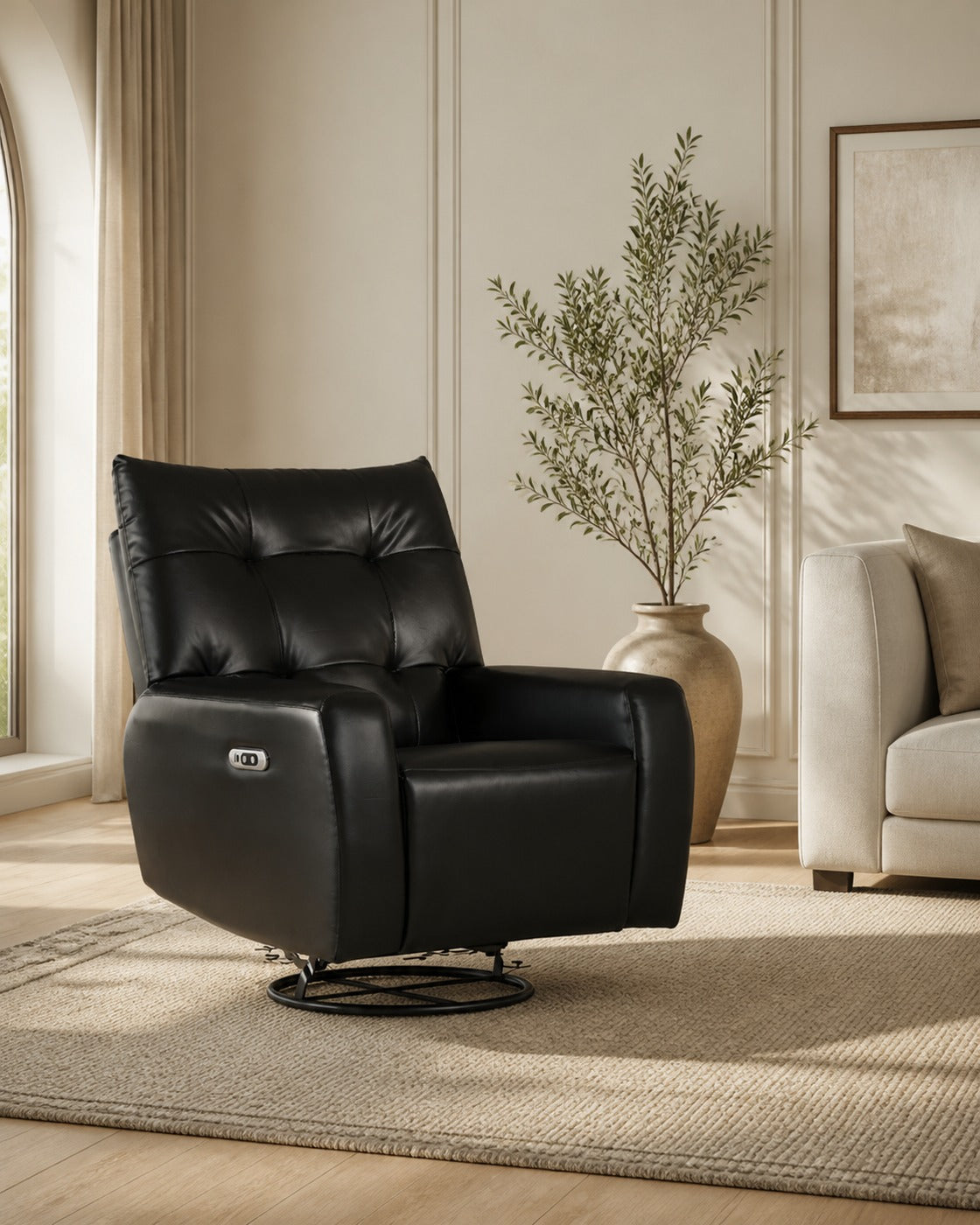 Ville Reclining Lounge Chair in a finished interior.