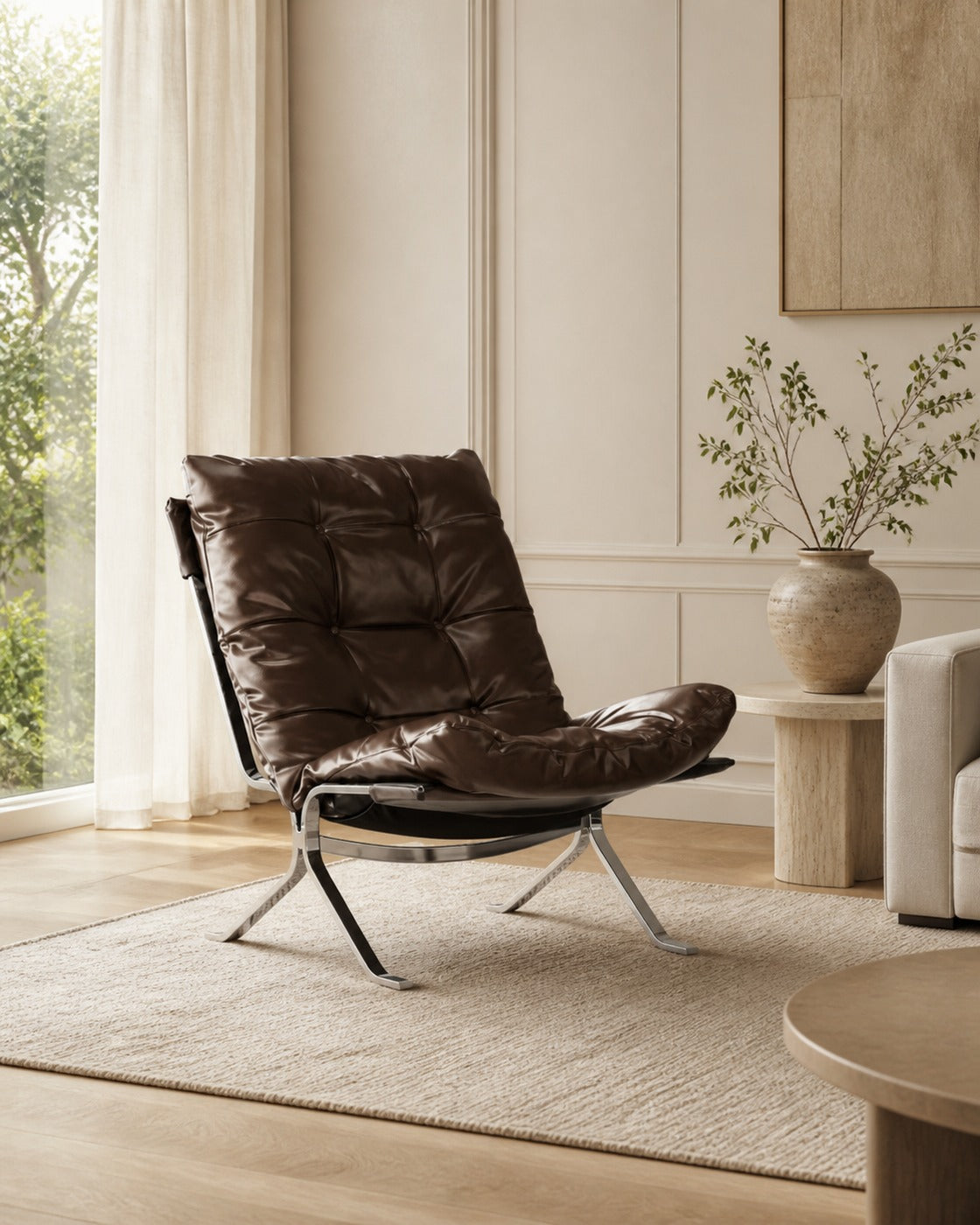 Rott Lounge Chair in a finished interior.