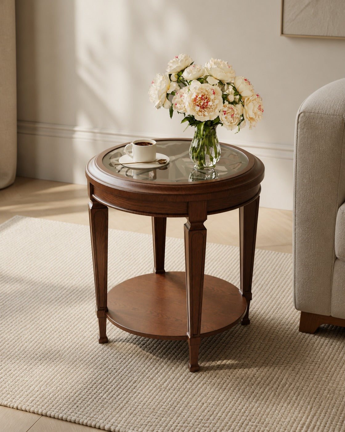 Darlene Side Table in a finished interior.