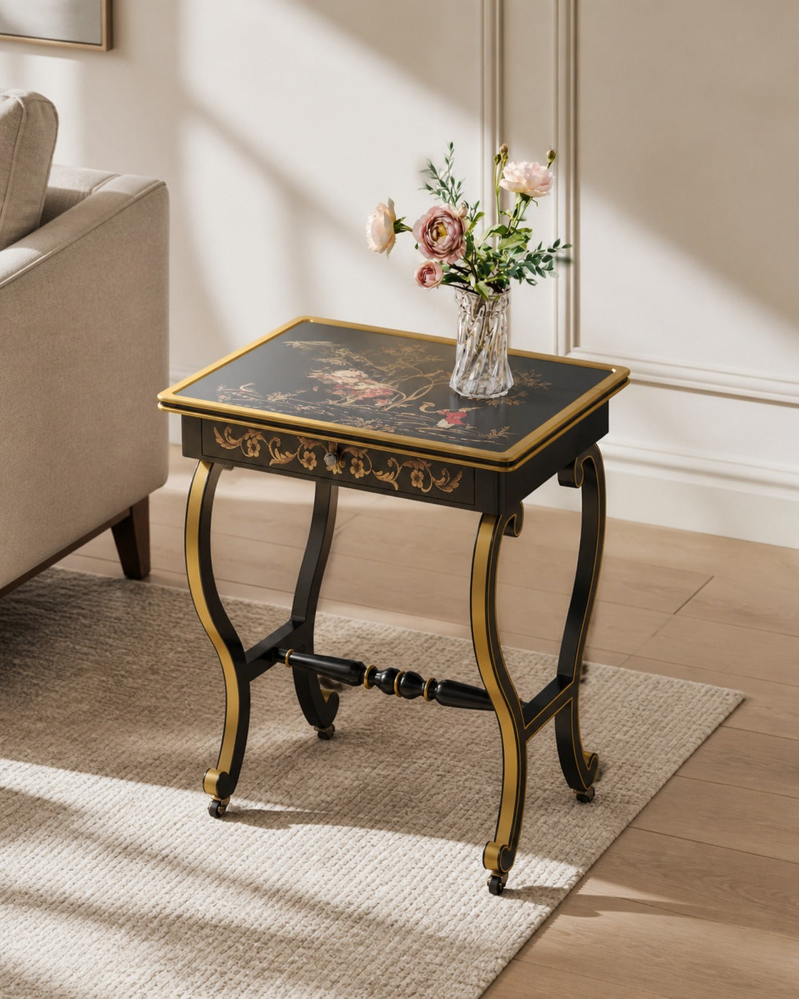 Samuel Side Table in a finished interior.