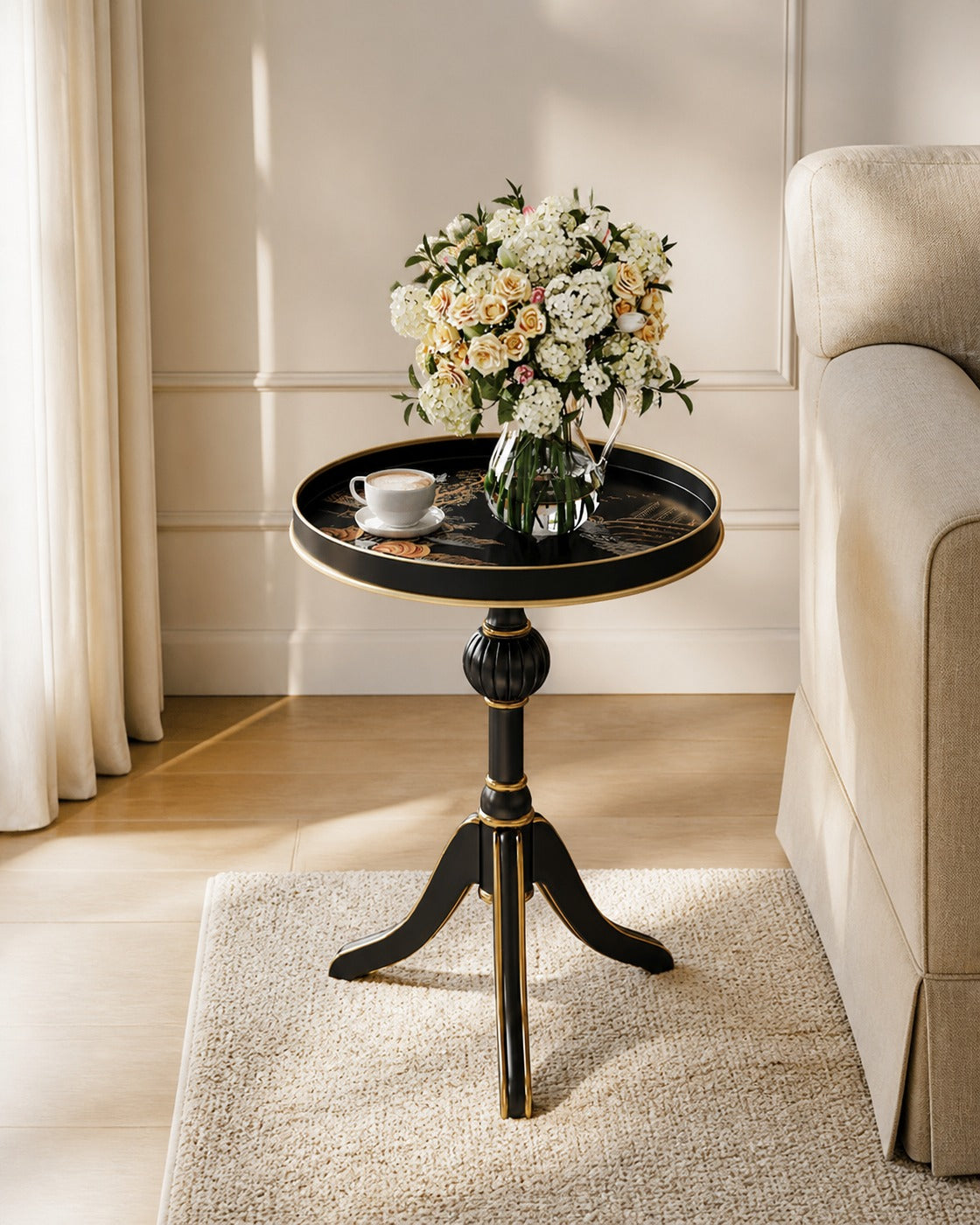 Curtis Side Table in a finished interior.