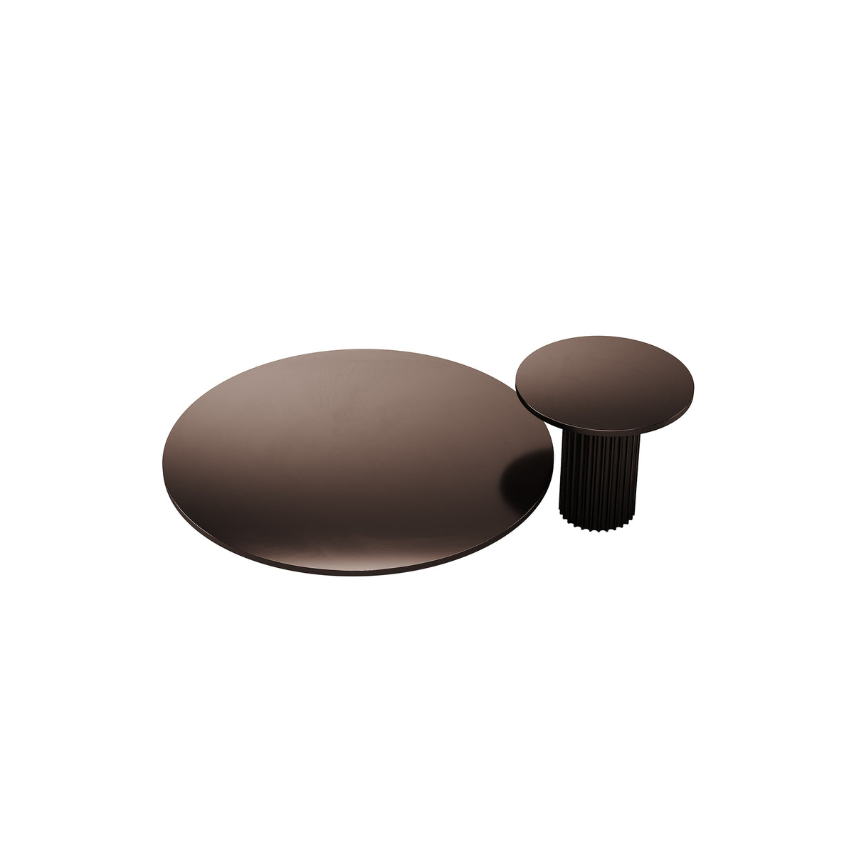 Allure Nesting Coffee Tables in a finished interior.