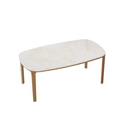 MARBLE-AND-WOOD-DINING-TABLE Marble and Wood Dining Table — view 02