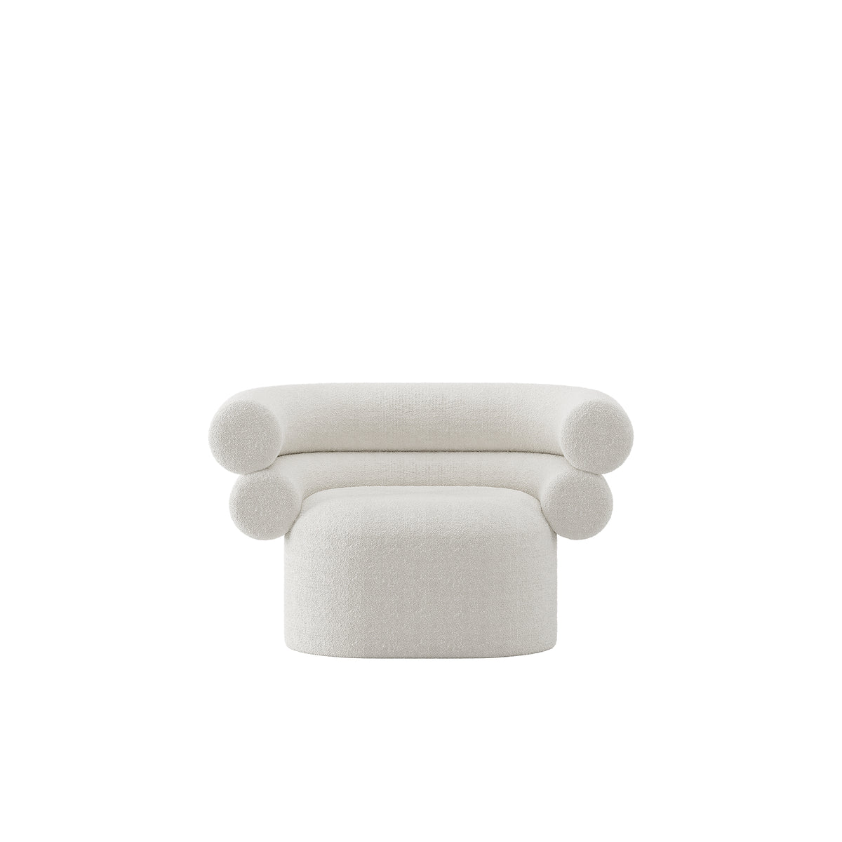 Boucle Lounge Chair in a finished interior.