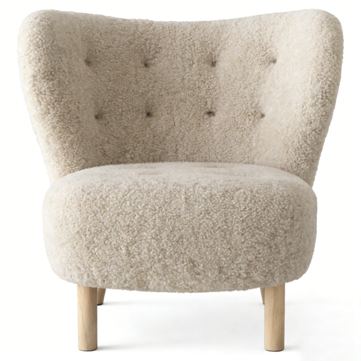 Faux Cashmere Lounge Chair in a finished interior.