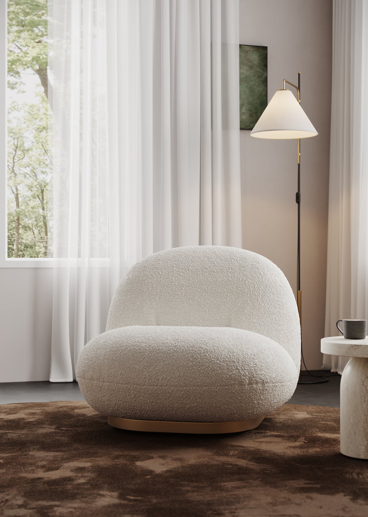 Sydney Lounge Chair in a finished interior.
