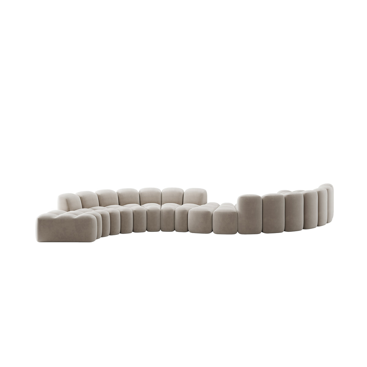 Caterpillar Modular Sofa in a finished interior.