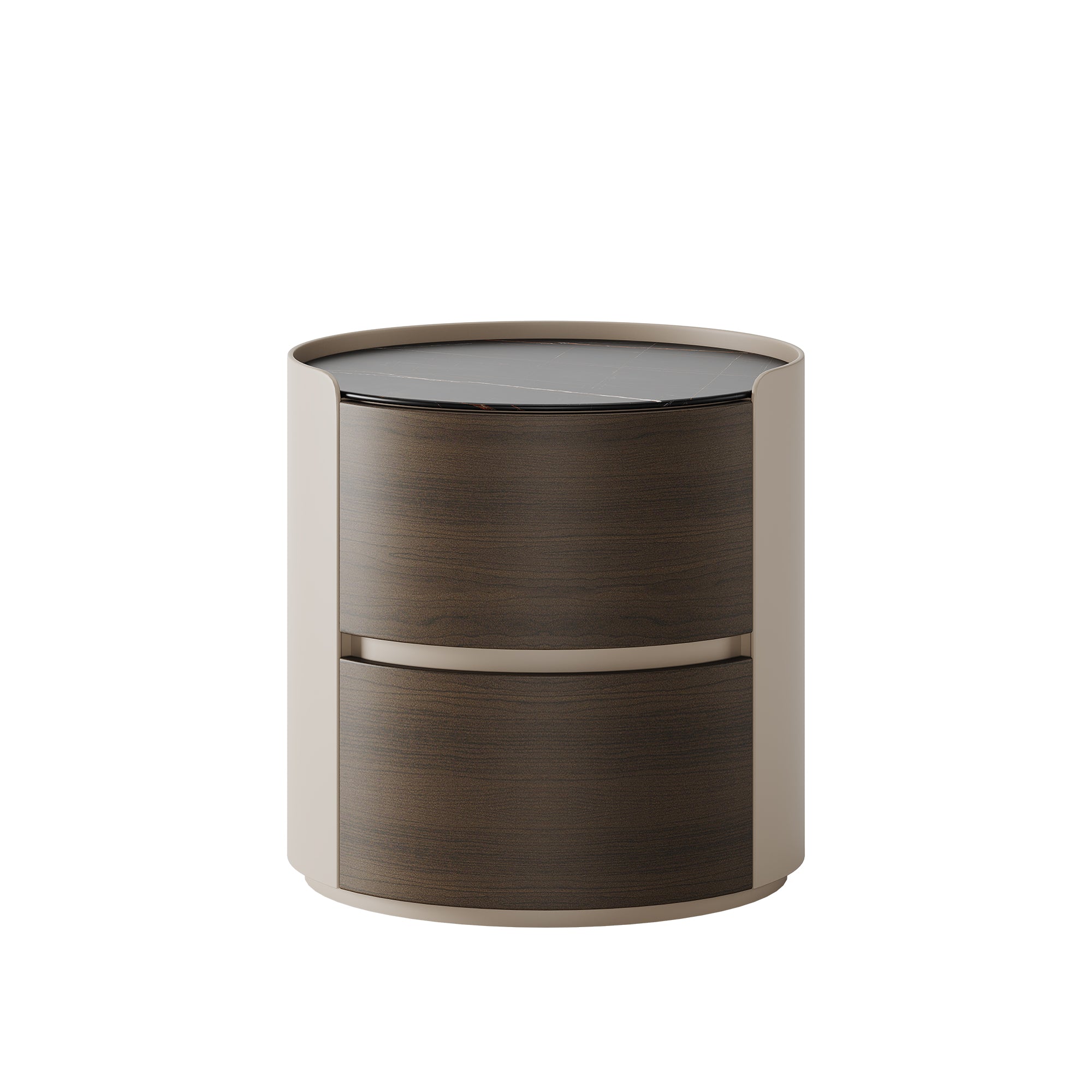 Nightstand in a finished interior.