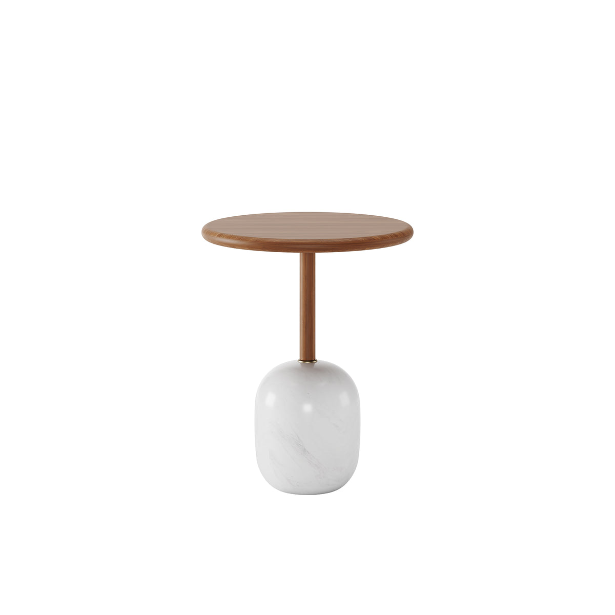 Bottini Marble Wood-Grain Side Table in a finished interior.