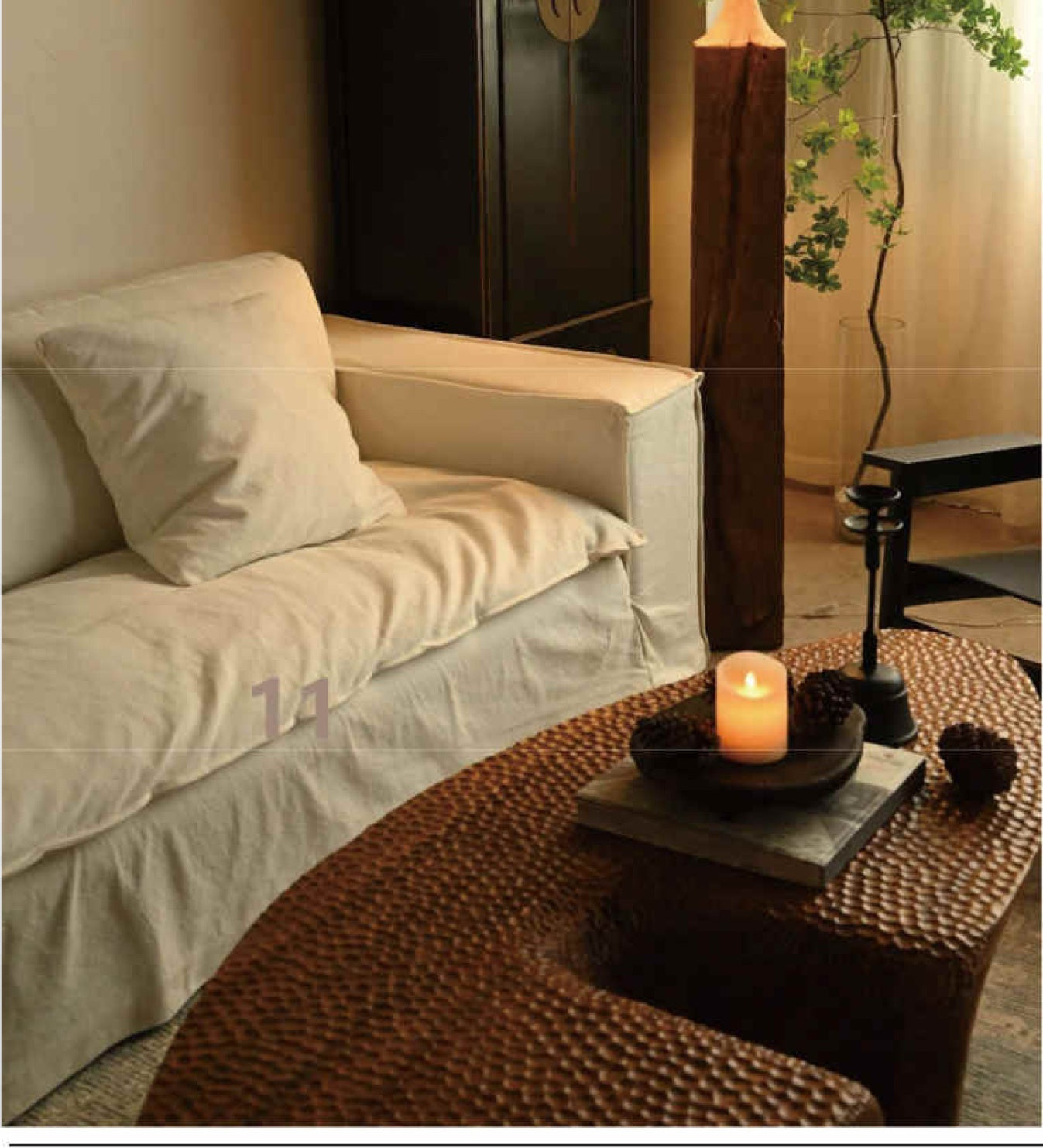 Atubi Side Table ATESO3049 in a finished interior.
