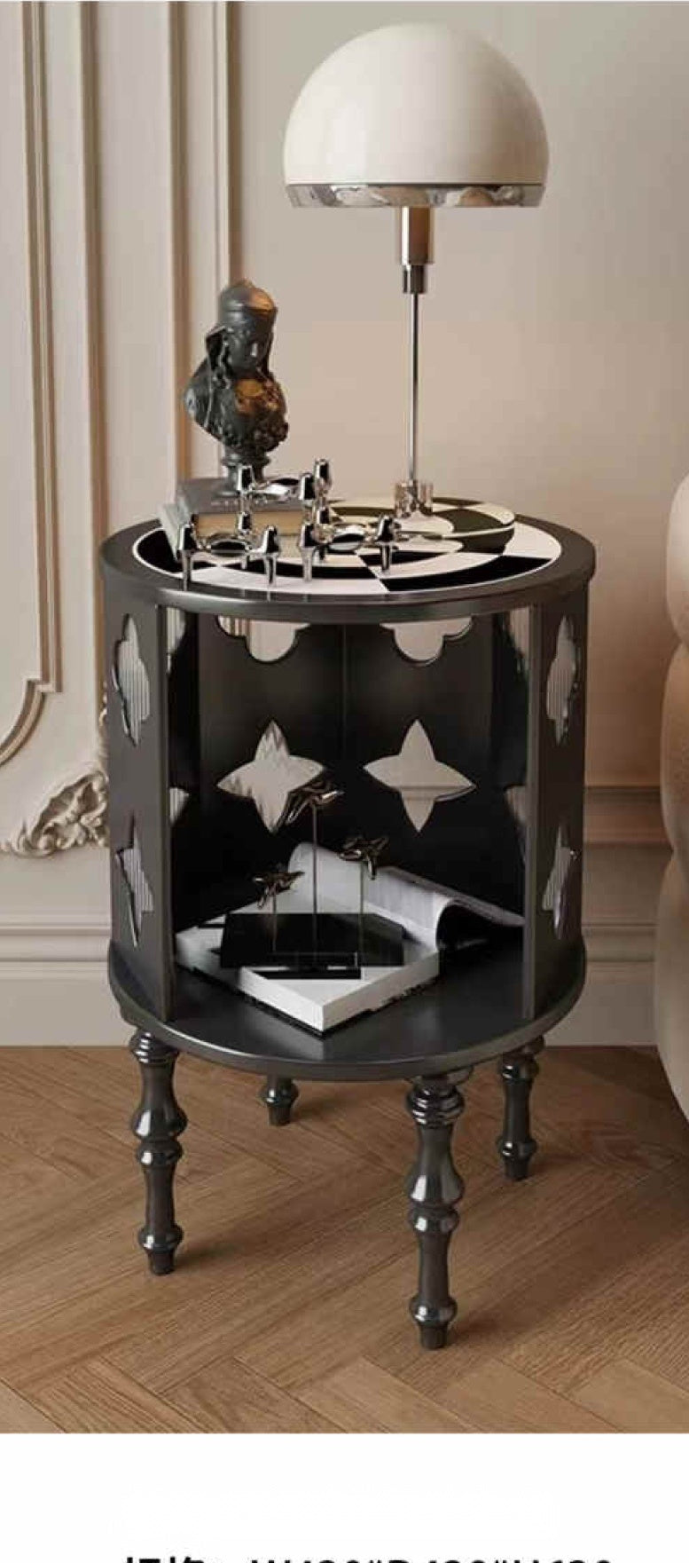 Atubi Side Table ATKM803 in a finished interior.