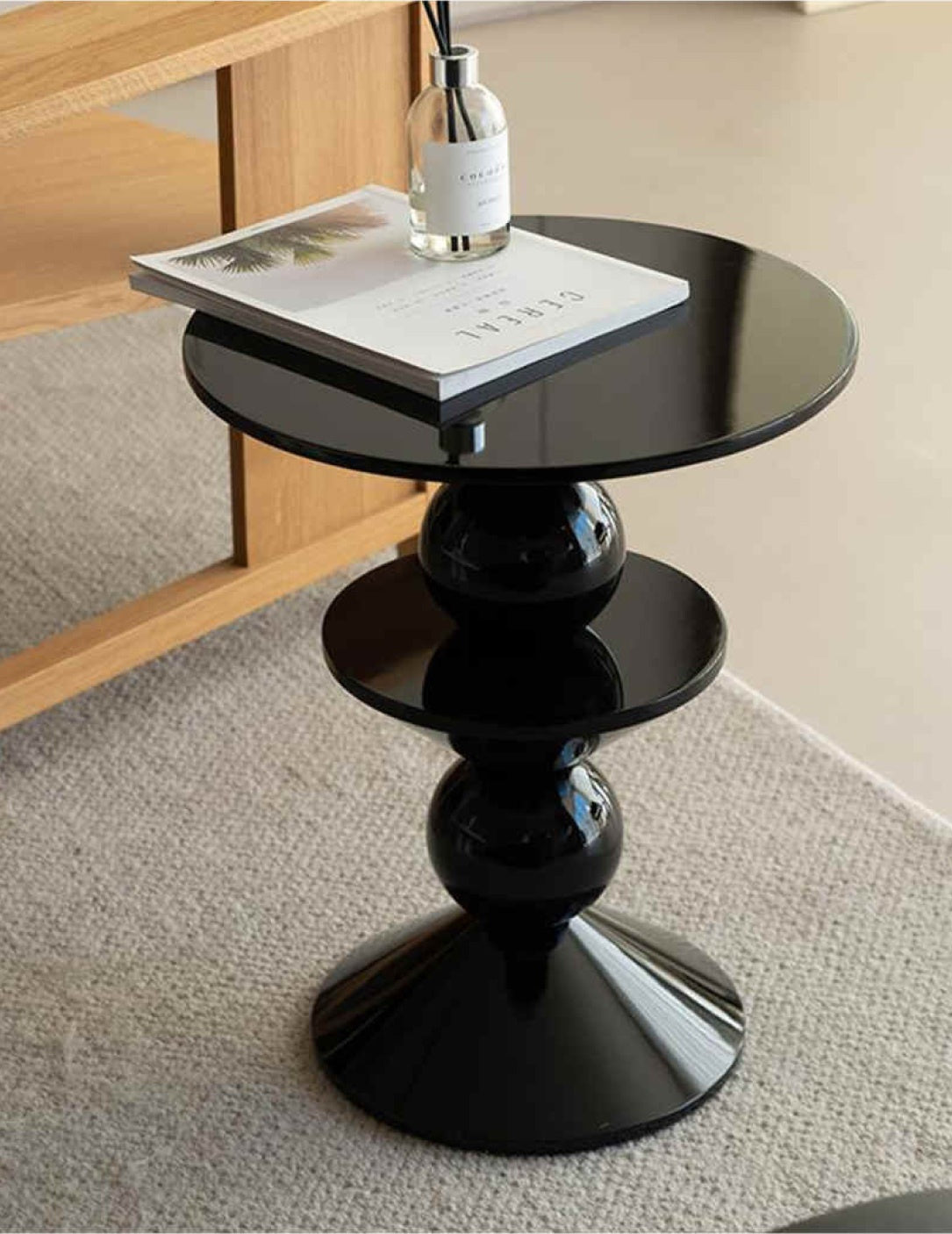 Atubi Side Table ATKM901 in a finished interior.