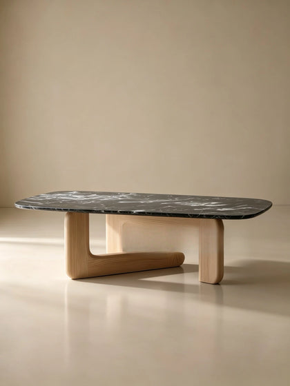 A00048 Black Marble Coffee Table — view 02