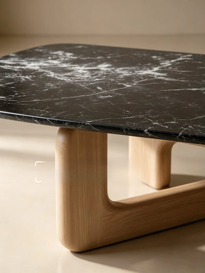 A00048 Black Marble Coffee Table — view 07